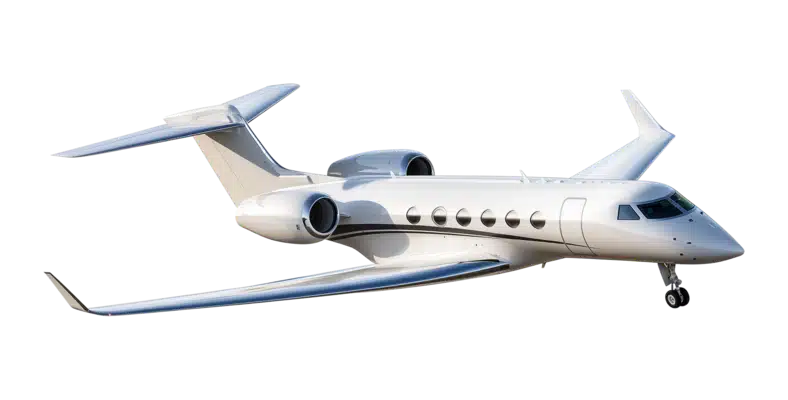 private jet plane isolated on transparent background png