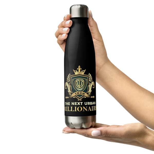 stainless steel water bottle black oz front edcfb jpg