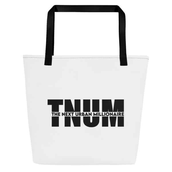 all over print large tote bag w pocket black front caf jpg