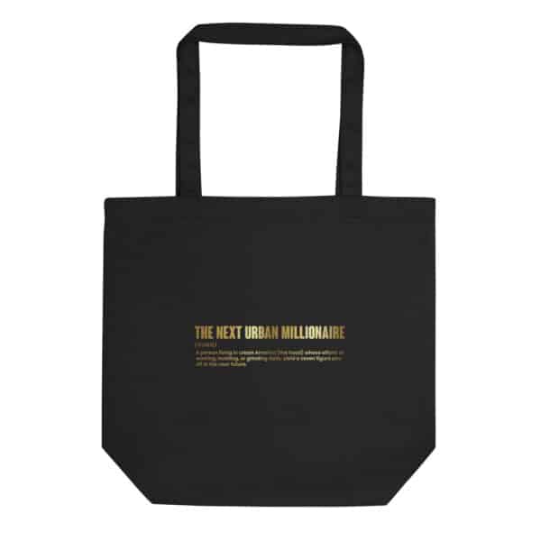 eco tote bag black front bfff jpg