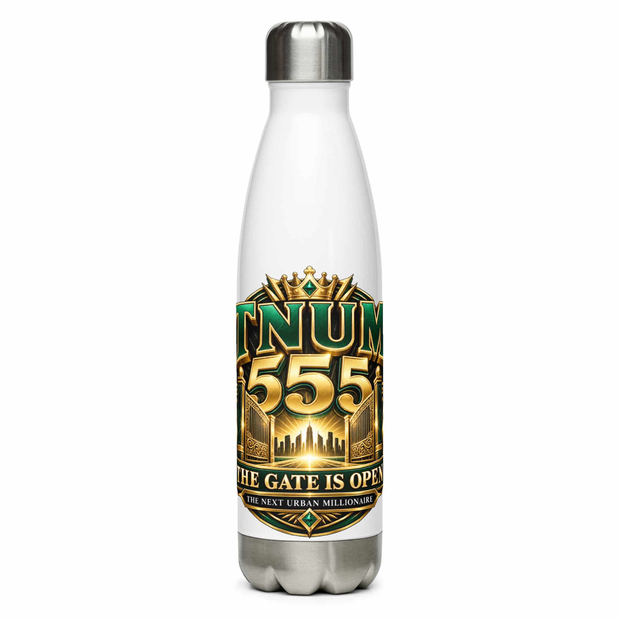 stainless steel water bottle white oz front abcbf jpg